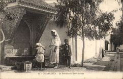 Morocco Casablanca CPA the fountain of Derb sultan