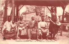 CPA Exposition d'Orleans 190 Au village noir Groupe de griots (musique afrique africa) TOP