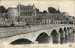 Amboise CPA die Brucke und das Schloss