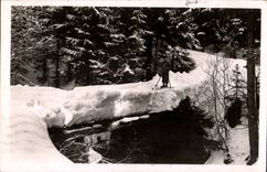 CPA the winter has Pralognan Vanoise the bridge of snow leads you to other bank