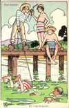 Our Sailors the Bathe-CPA Gervese Illustrator