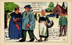 Fantaisie - Fantasy CPA Alors Marie c est pour qudn ce mariage ? Illustrateur Humour