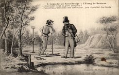 Fantasy - Fantasy CPA Legends of Saint Saulge L pond of Ranceau father Beugeon Pistoulets