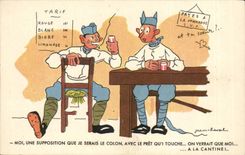 Fantasy CPA Militaria Me an assumption which I will be the colonist Vin Jean Cheval