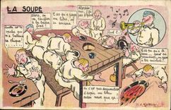 Fantasy CPA Militaria soup