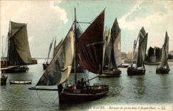 CPA Boat Le Havre Boats of sin in before port