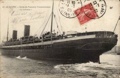 CPA Boat S Le Havre Left of Transatlantic Touraine Steamer French Line