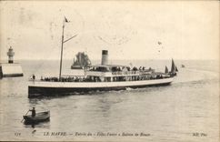 CPA Boat Le Havre Entrance of Felix Faure Boat of Rouen