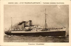 CPA Boat French Line Vapores Correos Franceses Flanders Transatlantic Steamer