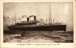 CPA Transatlantic BateauPaquebot Cuba Steamer