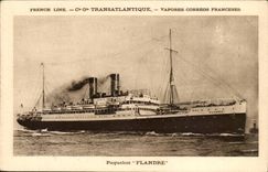 CPA mixed Boat Co of Navigation (Co Touache) Flanders Steamer