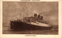 CPA Boat Co of mixed Navigation (Co Touache) Steamer Mariette Pasha Maritime Messageries
