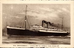 CPA Boat S Rochambeau Transatlantic liner