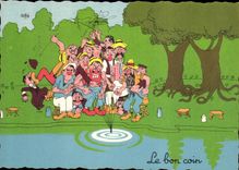 CPA Humour Pecheurs Le bon coin