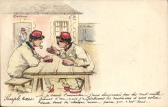 CPA Humor Canteen Soldiers Militaria Guillaume Illustrator