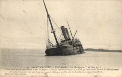 CPA Saint Nazaire Shipwreck of the Champagne Transatlantic May 28th 1915 Company (steamer)