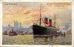 Transatlantic CPA Co Scale French Line Provence