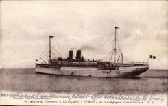 CPA Mercantile marine the Peru steamer of the Transatlantic Company