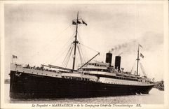 CPA MArrakech Steamer of the Transatlantic General Company