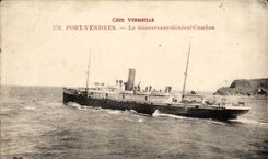 CPA Bateau Dimensions Vermilion Vendres Port the Cambon general governor