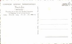 CPA Boat Steamer of the Transatlantic General Company the Antilles French Line Antilla