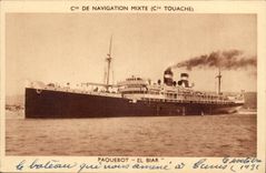 CPA Boat Steamer El Biar Co Navigation mixed