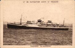 CPA mixed Boat Co of Navigation Co Touache Steamer El Mansour