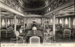 CPA Le Havre the Deck chair Provence the living room of conversation Steamer