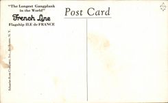 CPA Boat Steamer French line The flagship large The Ile de France dining room First class