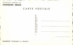 CPA Steamer Maritime company of the brought together chargers Brazza