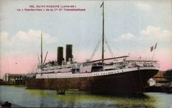 CPA Boat Saint Nazaire Puerbo Rico of the Transatlantic Co Gall