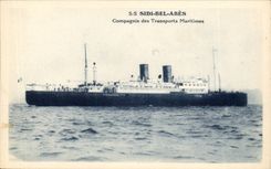 CPA Boat Steamer S Beautiful Sidi Ares Company of the Maritime transport