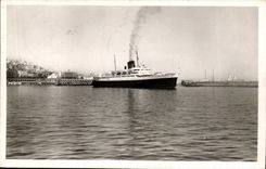 MODERN CARD Boat Steamer Algiers S town of Algiers