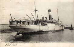CPA Boat Steamer Africa of the company of the brought together chargers