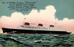 CPA Transatlantic Boat Co Gla Normandy Steamer