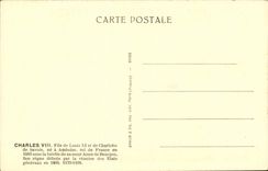 CPA Charles VIII fils de Louis XI et de Charlotte de Savoie