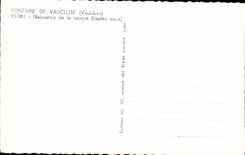 CPA Fountain of Vaucluse Birth of the sources (high waters)