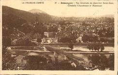 CPA Besancon View of the district Saint Jean Citadel Chaudanne and Rosemont