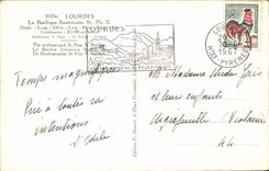 Lourdes - the Basilica sousterraine Black and white St X - CPA