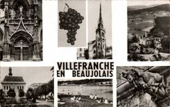 Villefranche - Some sights of Vilefranches in Beaujolais wine - CPA