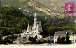 Lourdes - Overall picture of the Sanctuaries - CPA