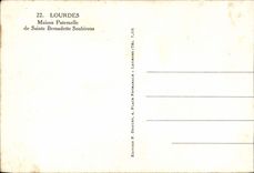Lourdes - Paternal House of Sainte Benadette Soubirous - CPA