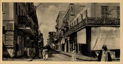 Egypt Egypte The Suez canal CPA The colmar street at Suez