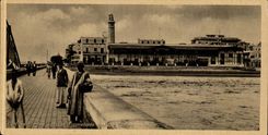 Egypt Egypte Port Said CPA The Lesseps promenade and the casino