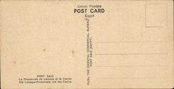 Egypt Egypte Port Said CPA The Lesseps promenade and the casino