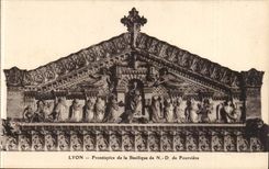 Lyon CPA Frontispiece of the Nd basilica of Fourviere