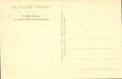 Reims CPA the northern gate of the cathedral