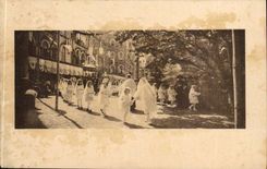 CPA Procession religious children Communicants