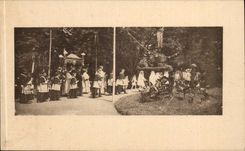 CPA Procession religious children Communicants