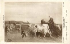 CPA Musee du Louvre Constant Troyon Le passage du gue (vaches)